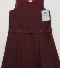 Pinafore 208-Wine-3 Plain School Wear Skirts and Pinafores