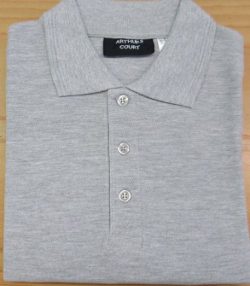 Polo Shirt - Grey-3 Plain School Wear Polo Shirts