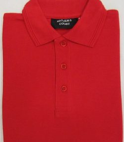 Polo Shirt - Red-3 Plain School Wear Polo Shirts