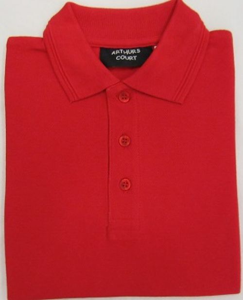 Polo Shirt - Red-3 Plain School Wear Polo Shirts