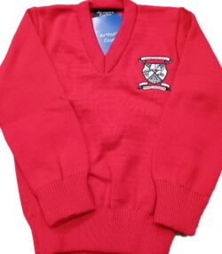 Gaelscoil mhic aodha v neck jumper 1